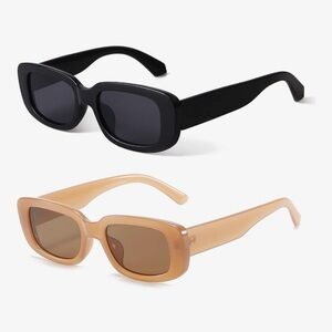Elegant Black and Tan Sunglasses Duo